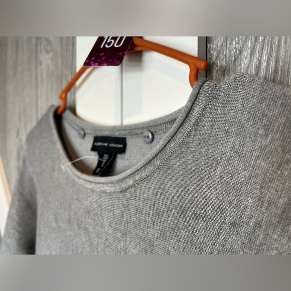 B14.11 Adrienne Vittadini lightweight sweater grey S - Picture 5 of 6